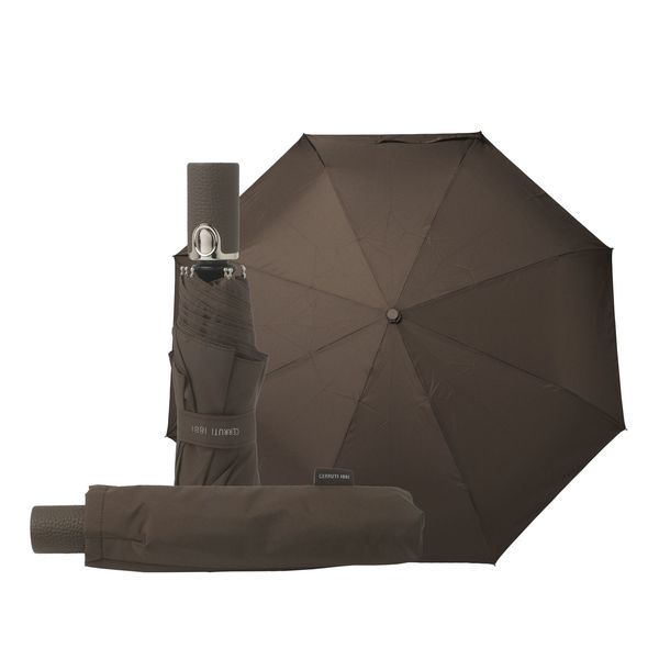 Parapluie de poche Hamilton personnalisé Argent Brun