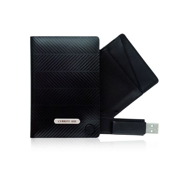 Porte-cartes + USB Essence Noir