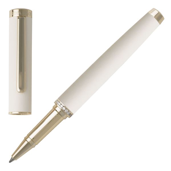 Stylo roller Brillant personnalisable Beige Or