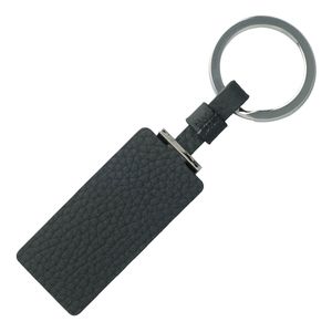 Porte-clefs Hamilton avec logo Argent Noir 2