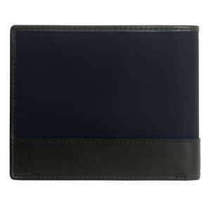 Portefeuille porte-monnaie Uomo personnalisable Bleu Noir 2