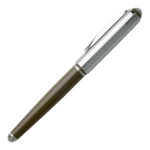 Stylo roller Miles personnalisable Argent Brun 2