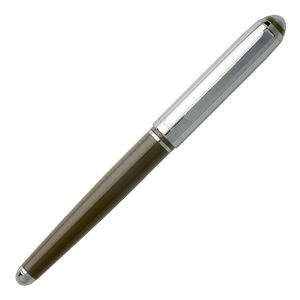 Stylo roller Miles personnalisable Argent Brun 3