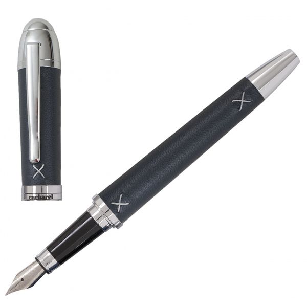 Stylo plume Acqua Leather Bleu