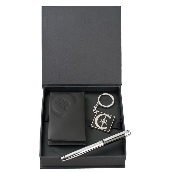 Set CERRUTI : Clé + Porte-cartes + Stylo