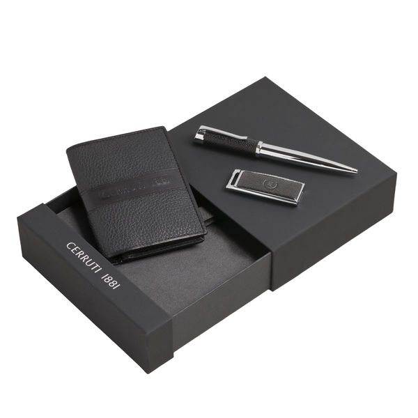 Set CERRUTI : Clé + Porte-cartes + Stylo