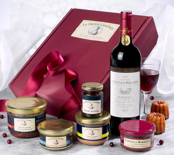 Objet publicitaire entreprise - Coffret vin rouge 4 bouteilles