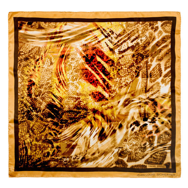Foulard soie Safari Or