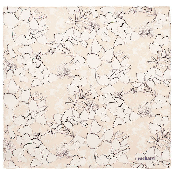 Foulard soie Equateur Beige