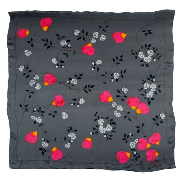 Foulard soie Cosenza Gris