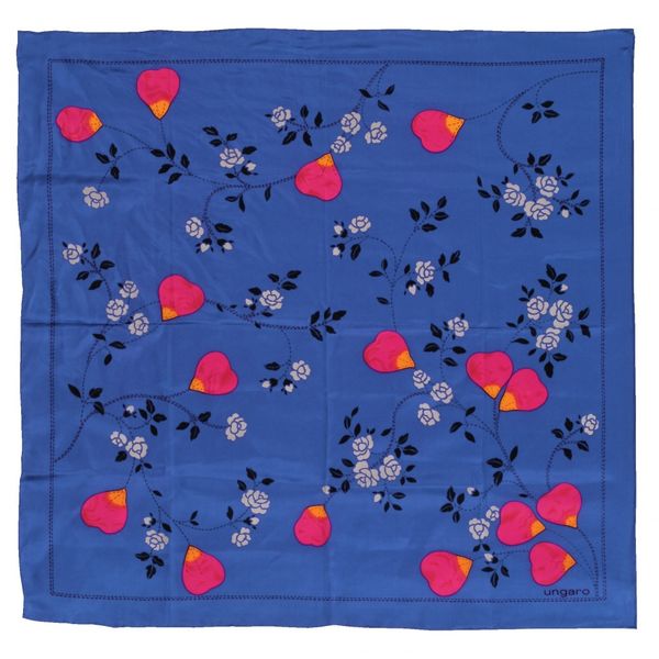 Foulard soie Comiso Bleu