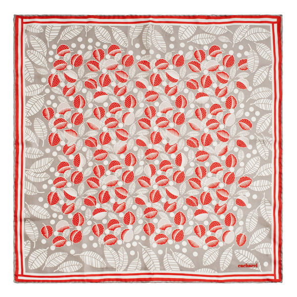 Foulard soie Colchique Rouge