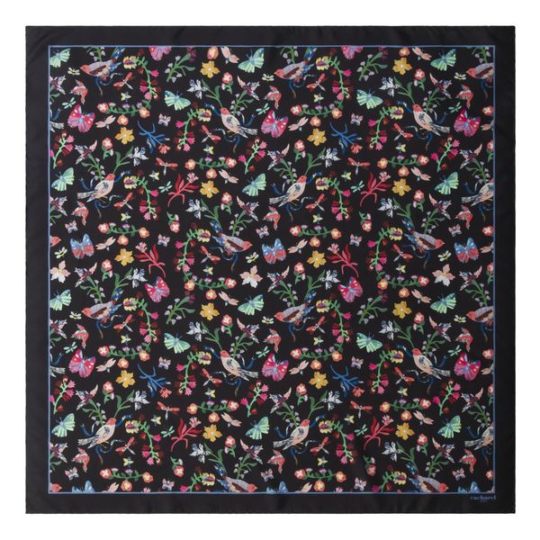 Foulard soie Butterfly pour entreprise Noir