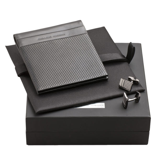 Set JEAN LOUIS SCHERRER : Boutons + Portefeuille