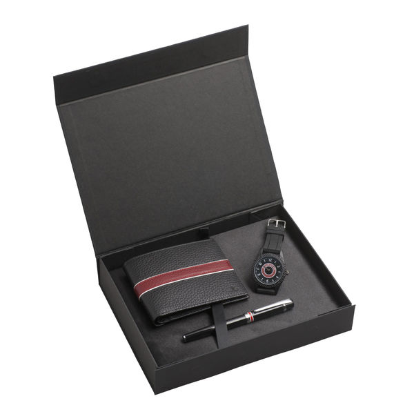 Set JEAN LOUIS SCHERRER : Portefeuille + Montre + Stylo