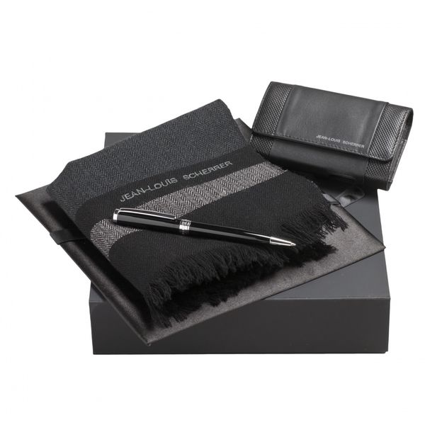 Set JEAN LOUIS SCHERRER : Echarpe + Etui + Stylo