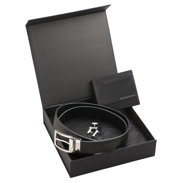 Set JEAN LOUIS SCHERRER : Boutons + Ceinture + Portefeuille