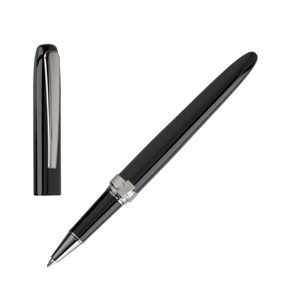 Stylo roller Entrelac black Noir