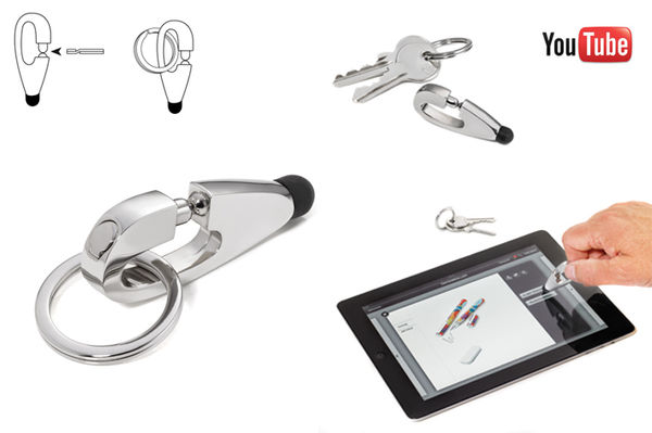 STYLUS KEYRING Argent