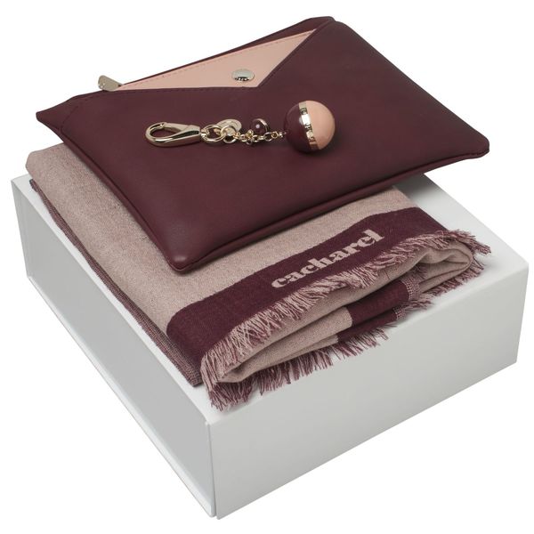 Set Cacharel : Porte-clefs + Echarpe + Sac promotionnel