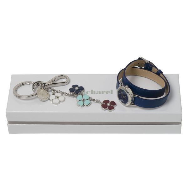 Set Cacharel : Porte-clefs + Montre promotionnel