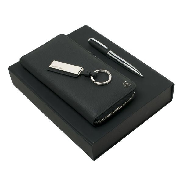 Set Cerruti 1881 : Porte-clefs + Compagnon + Stylo avec logo