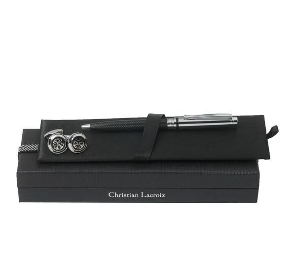 Set Christian Lacroix : Boutons de manchette + Stylo pour entreprise