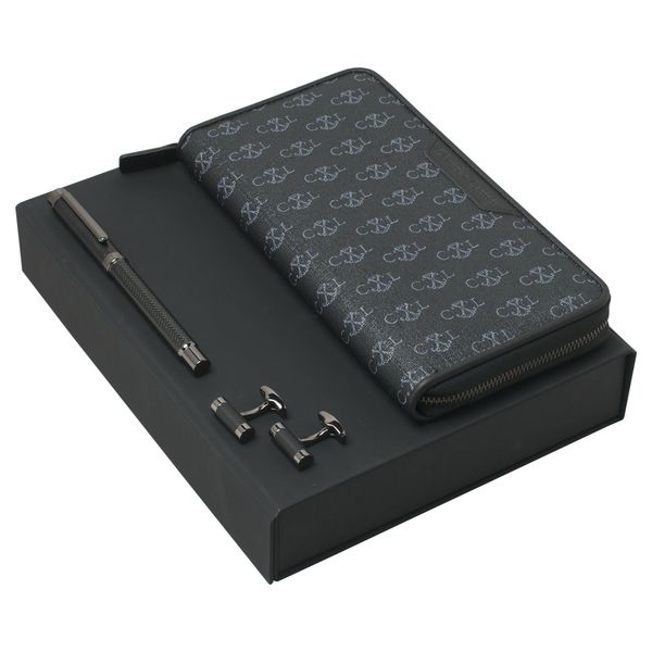 Set Christian Lacroix : Portefeuille + Boutons de manchette + Stylo personnalisé