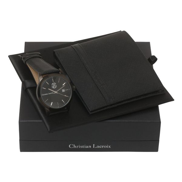 Set Christian Lacroix : Portefeuille-cartes + Montre pour entreprise