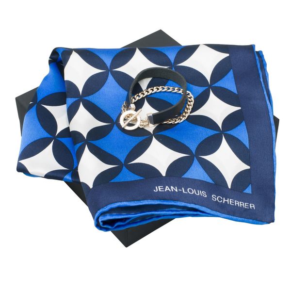 Set Jean-Louis Scherrer : Foulard + Bracelet publicitaire