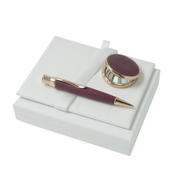 Set Nina Ricci : Boîte miroir + Stylo avec logo