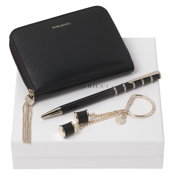 Set Nina Ricci : Porte-clefs + Couverture de carnet + Stylo personnalisable