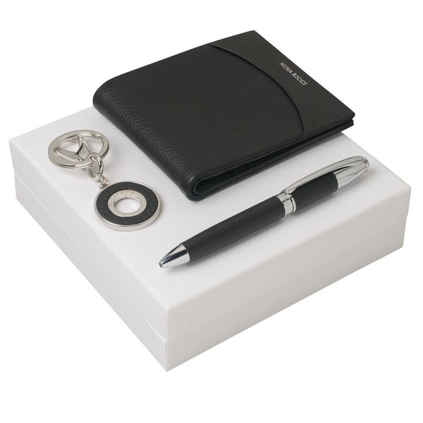 Set Nina Ricci : Porte-clefs + Portefeuille-cartes + Stylo publicitaire