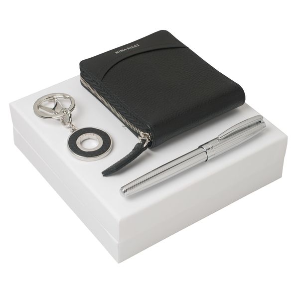 Set Nina Ricci : Porte-clefs + Portefeuille + Stylo personnalisé