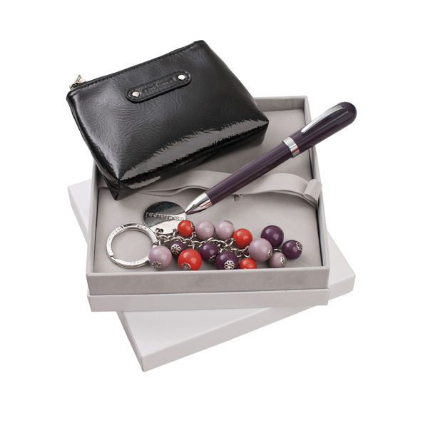 Set CACHAREL : Porte-clef + Trousse + Stylo