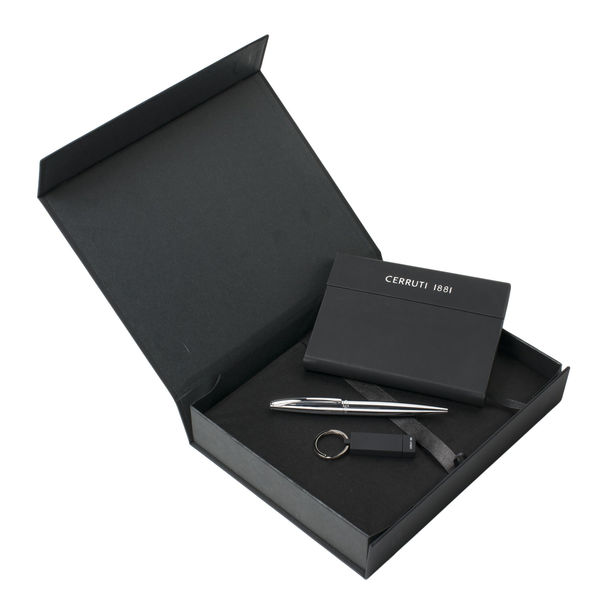 Set CERRUTI : Porte-clef + Carnet + Stylo