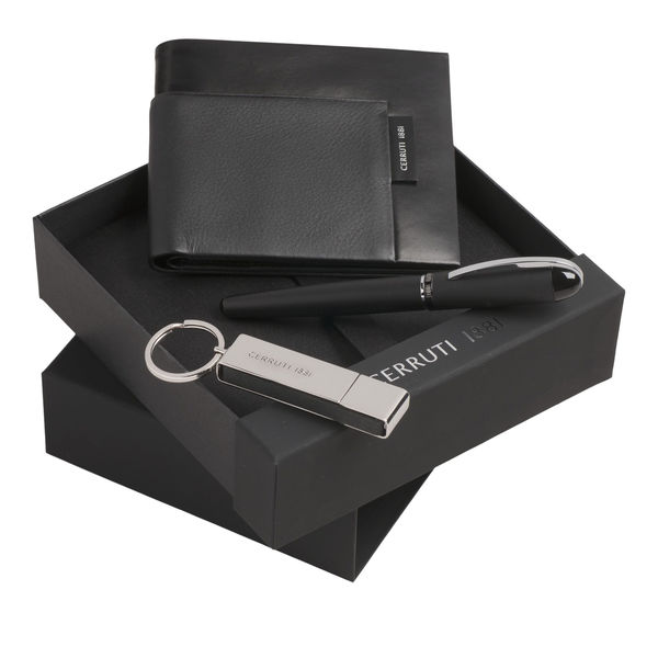 Set CERRUTI : Clé + Portefeuille + Stylo