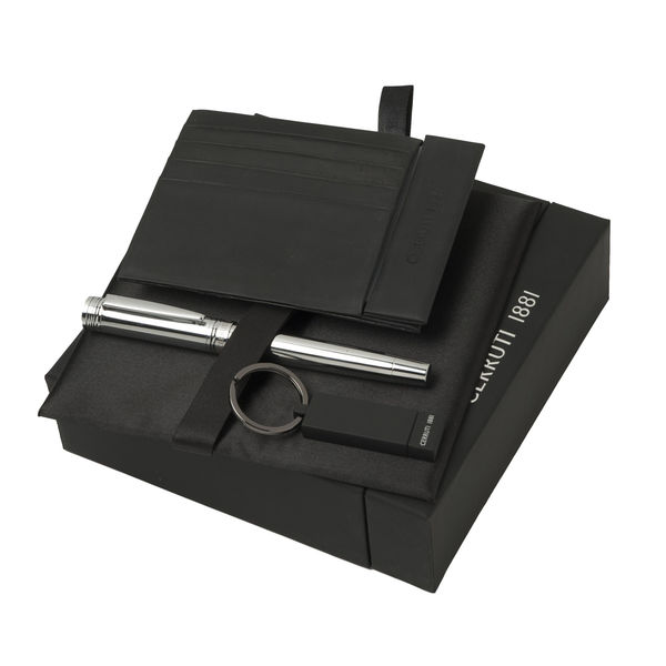 Set CERRUTI : Porte-clef + Porte-cartes + Stylo