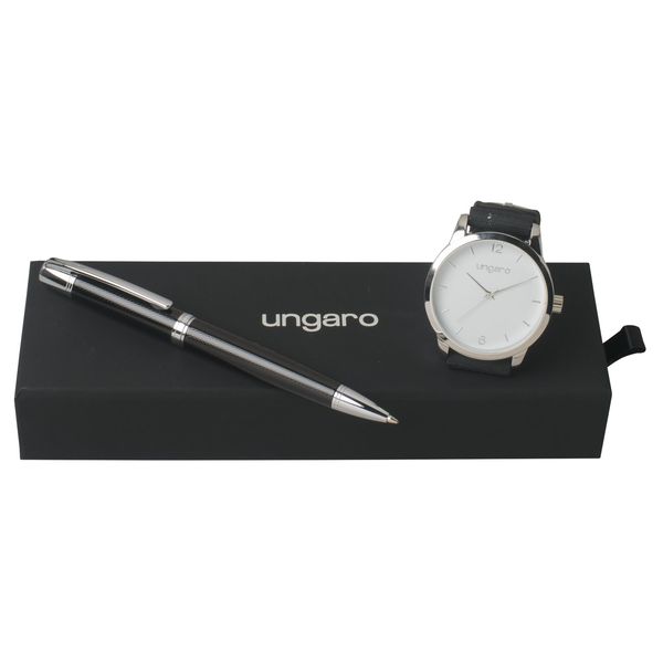 Set Ungaro : Montre + Stylo personnalisé