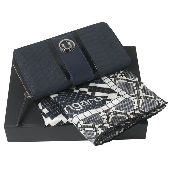 Set Ungaro : Portefeuille + Foulard avec logo