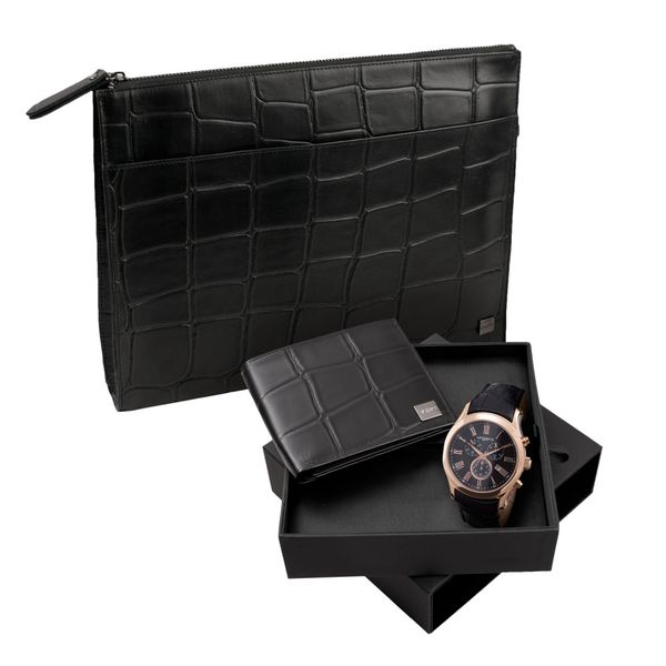 Set UNGARO : Cartable + Portefeuille + Chronographe