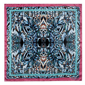 Foulard soie Simmetria Bleu