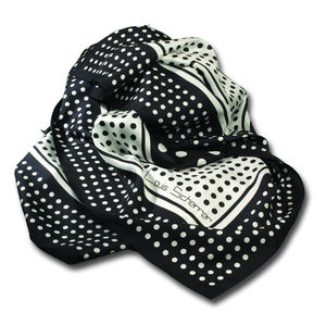 Foulard soie Snow Noir