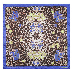 Foulard soie Petali Bleu