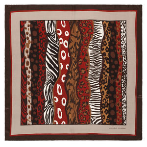 Foulard soie Savane Marron