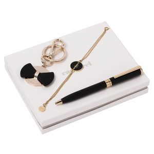 Set Cacharel : Porte-clefs + Bracelet + Stylo personnalisé