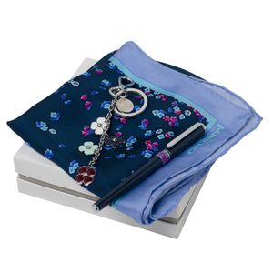 Set Cacharel : Porte-clefs + Foulard + Stylo avec logo