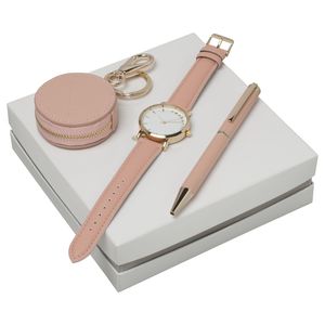 Set Cacharel : Porte-clefs + Montre + Stylo avec logo 2