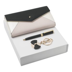 Set Cacharel : Porte-clefs + Portefeuille + Stylo pour entreprise