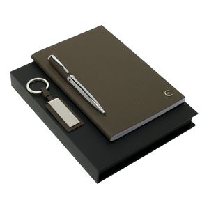 Set Cerruti 1881 : Porte-clefs + Carnet + Stylo avec logo 1